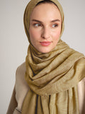 Rûmî Sema Monogram Desenli Çift Taraflı Şal - Sarı